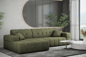 Sofa w kształcie L NIMES narożnik, tkanina Perfect Harmony, wiele kolorów