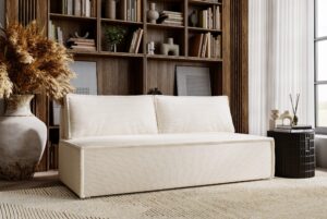 Sofa DUO z funkcją spania i przechowywania tkanina Poso wiele kolorów