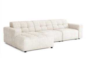 Sofa modułowa w kształcie L BERGAMO narożnik, tkanina Bluvel, 4 kolory