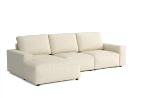 Sofa modułowa w kształcie L FERGUSON narożnik, tkanina Raven, 3 kolory