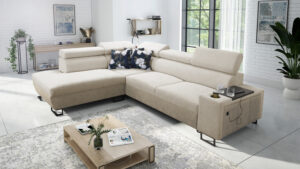 Nowoczesny narożnik z funkcją spania MELODY VII