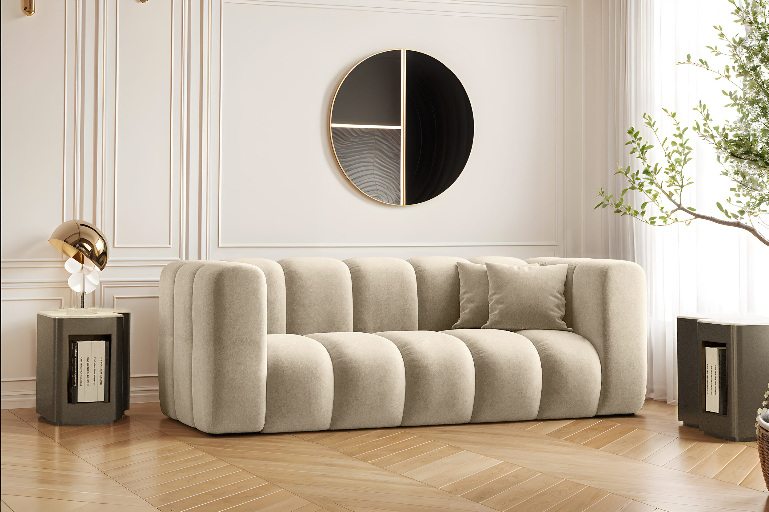 Kanapa, sofa, sofa dwuosobowa Grand Modułowa tkanina Salvador