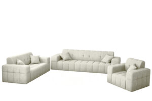 Zestaw wypoczynkowy 3+2+1 NIMES, tkanina Perfect Harmony, Ecru - OUTLET