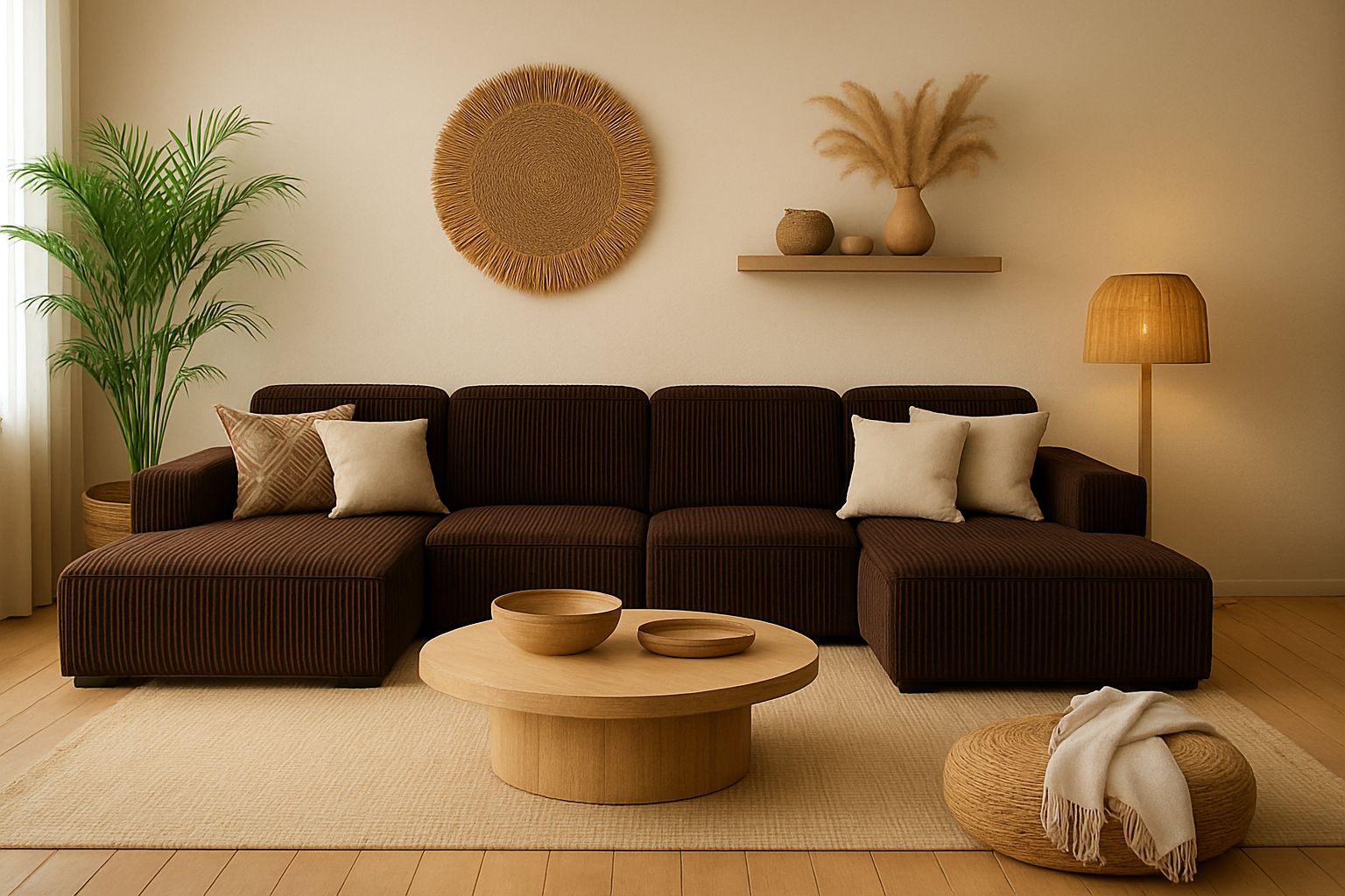 Narożnik Cursal w kształcie litery U – duża, modułowa sofa wykonana z wysokiej jakości tkaniny Poso - obrazek 5