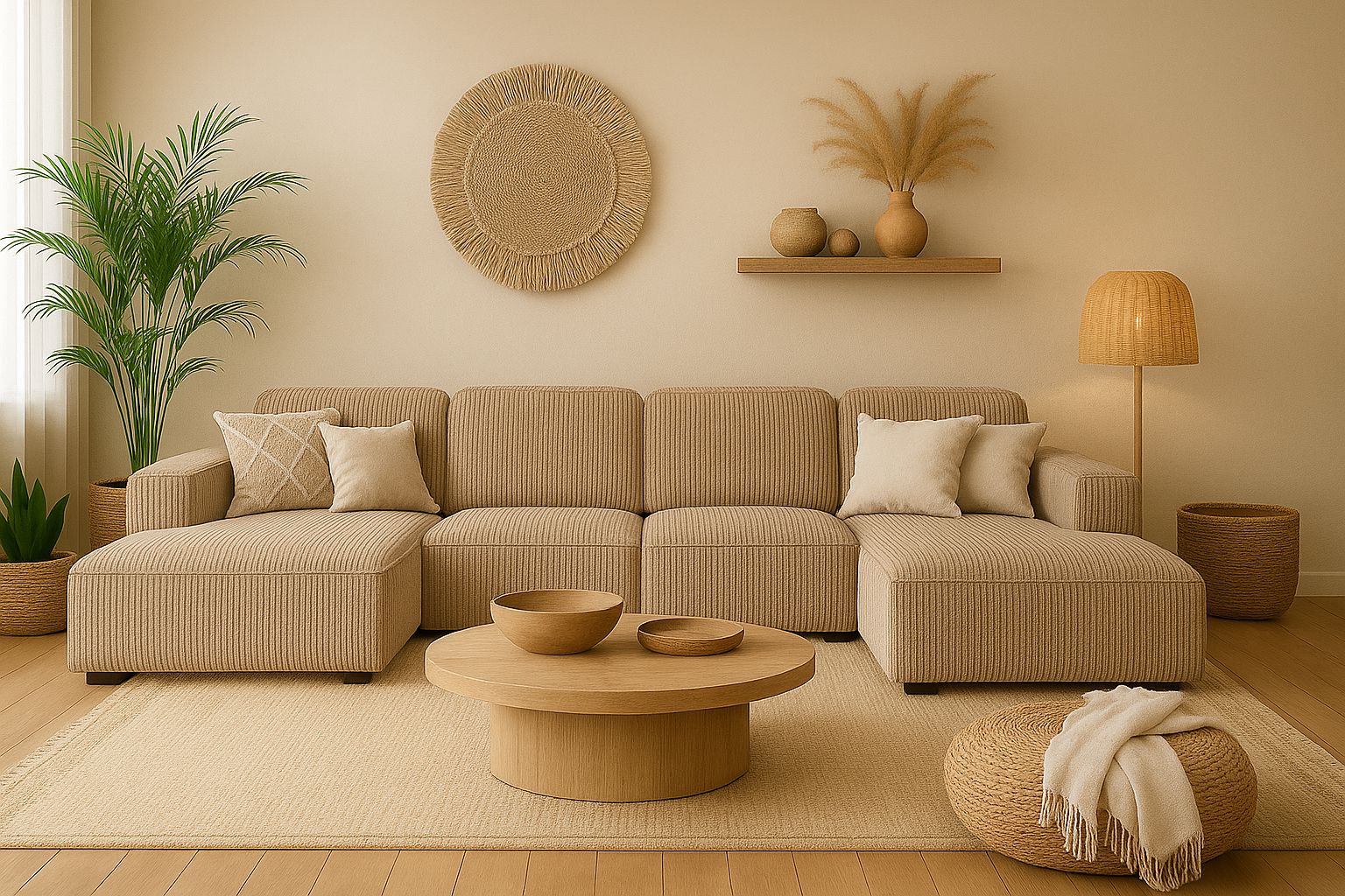 Narożnik Cursal w kształcie litery U – duża, modułowa sofa wykonana z wysokiej jakości tkaniny Poso - obrazek 3