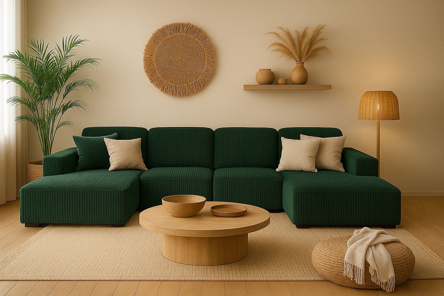 Narożnik Cursal w kształcie litery U – duża, modułowa sofa wykonana z wysokiej jakości tkaniny Poso - obrazek 4