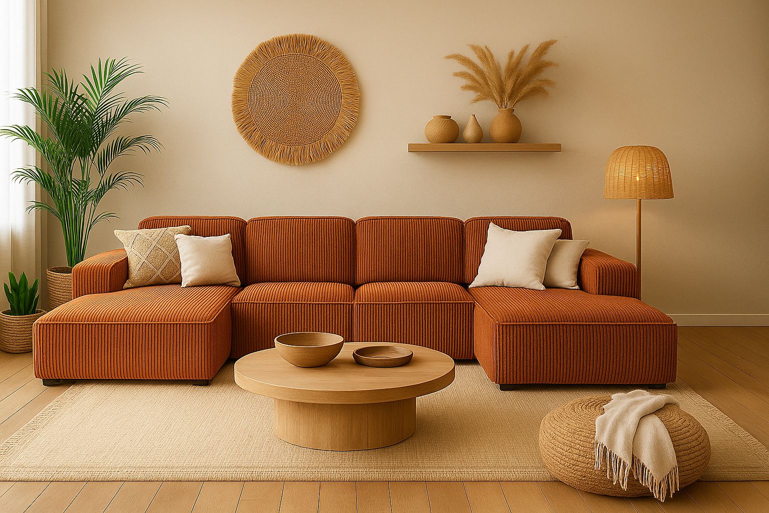 Narożnik Cursal w kształcie litery U – duża, modułowa sofa wykonana z wysokiej jakości tkaniny Poso