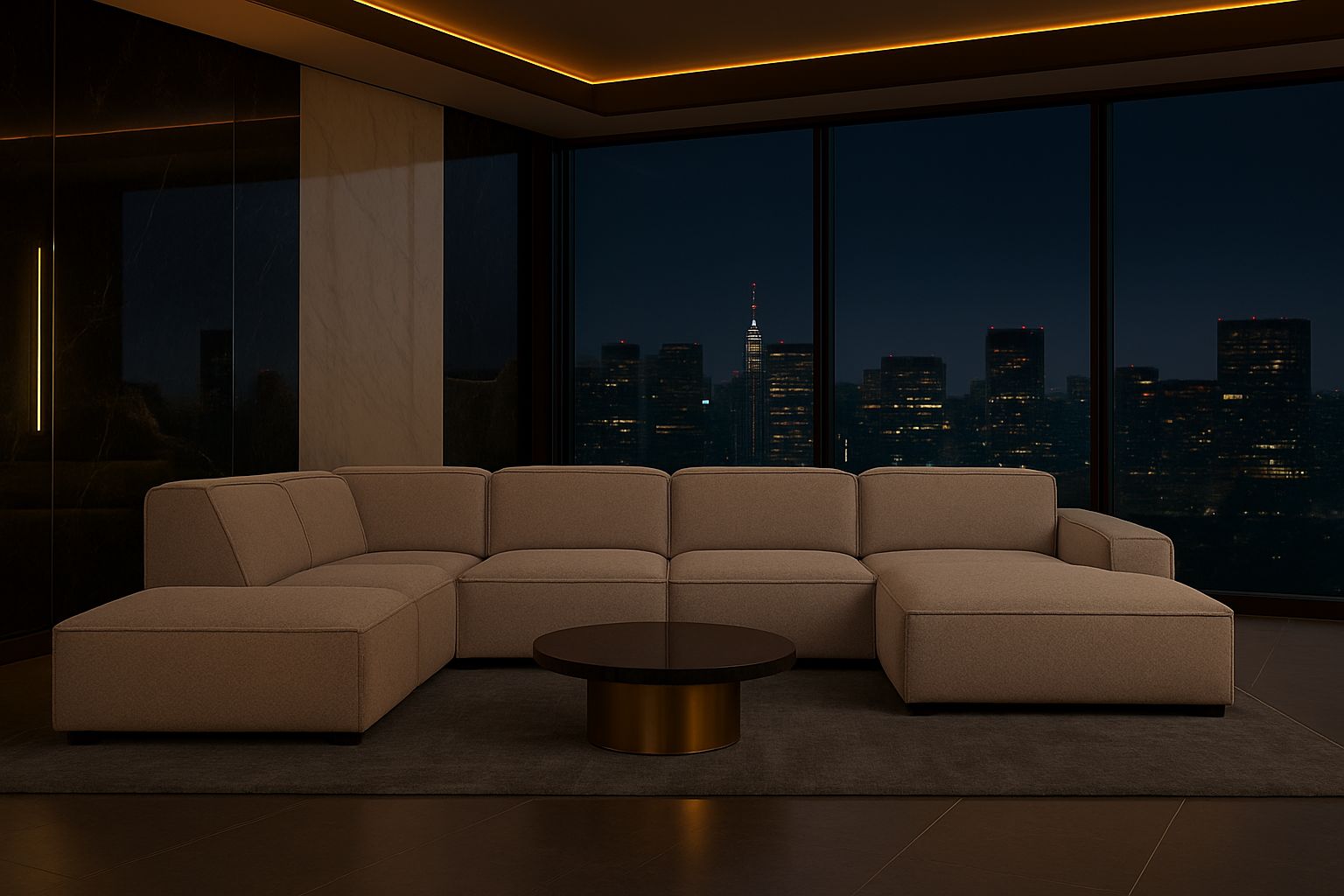 Narożnik Cursal V – duży, modułowy design łączący styl i komfort, tkanina Artico - obrazek 3