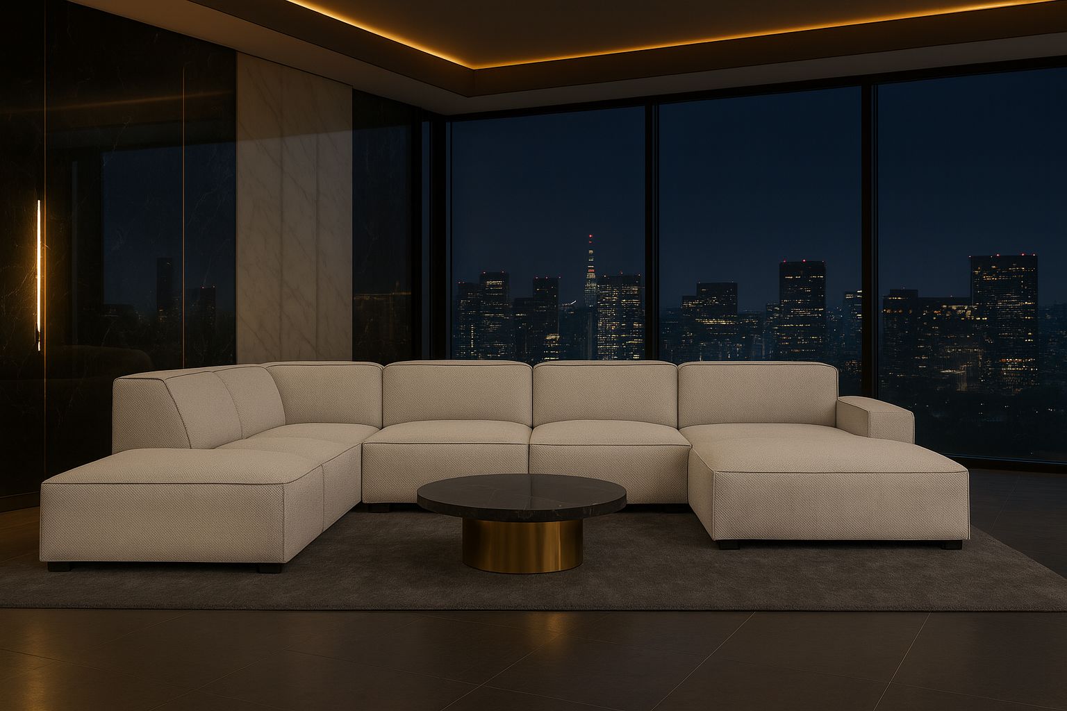 Narożnik Cursal V – duży, modułowy design łączący styl i komfort, tkanina Artico - obrazek 2